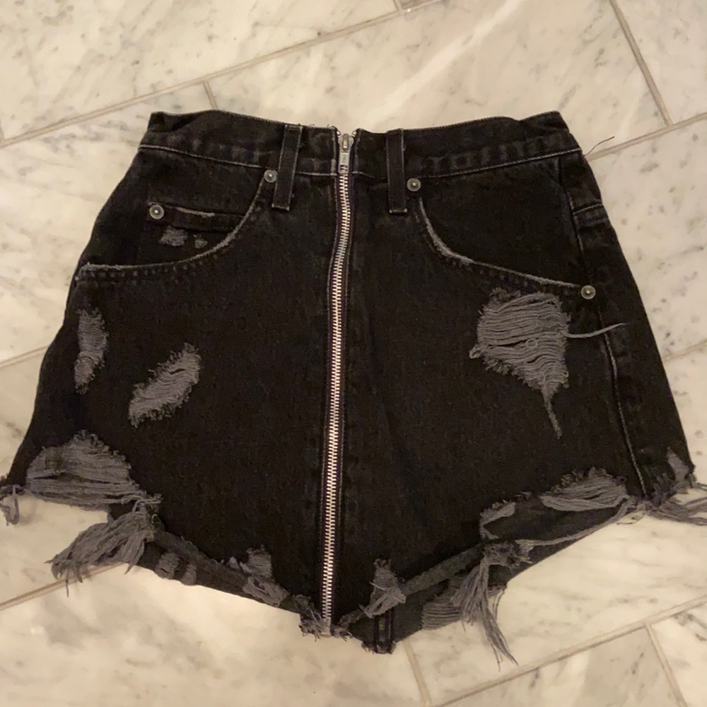 CARMAR Los Angeles Zipper Denim Skirt